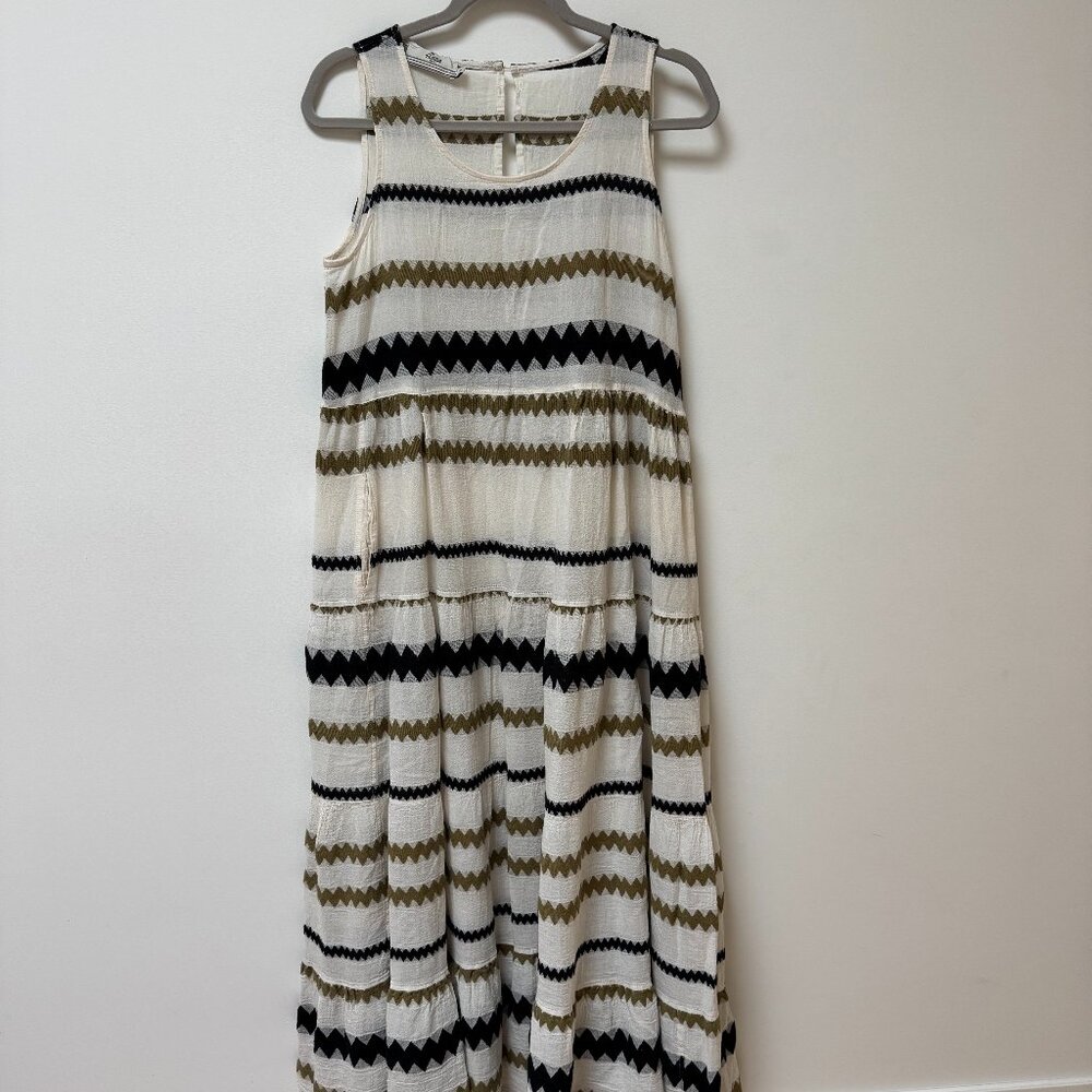 Devotion Twins Maxi Dress, Cream, Beige & Black Print